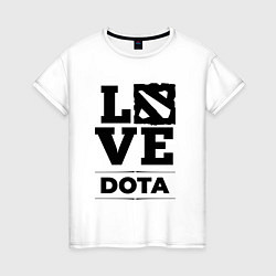 Женская футболка Dota love classic