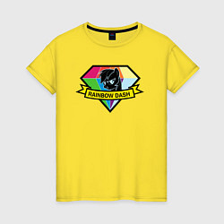 Женская футболка Rainbow Dash - Логотип единорога