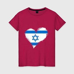 Женская футболка Сердце - Израиль