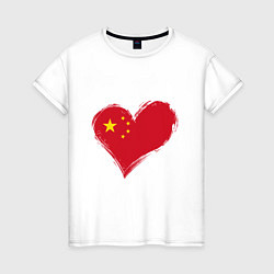 Женская футболка Сердце - Китай