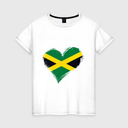 Женская футболка Сердце - Ямайка