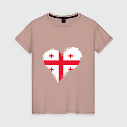 Женская футболка Сердце - Грузия