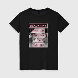 Футболка хлопковая женская BLACKPINK K-POP BAND, цвет: черный