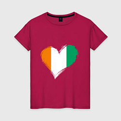 Женская футболка Сердце - Ирландия