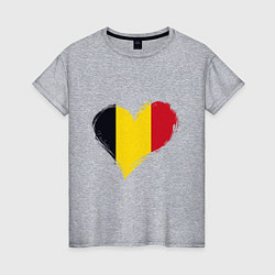 Женская футболка Сердце - Бельгия