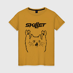 Женская футболка Skillet - rock cat