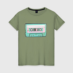 Женская футболка Музыкальная кассета - олды поймут
