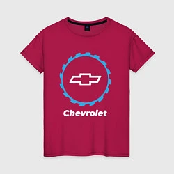 Футболка хлопковая женская Chevrolet в стиле Top Gear, цвет: маджента