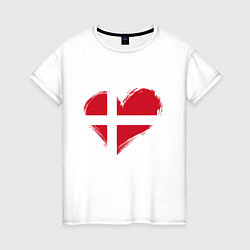 Женская футболка Сердце - Дания
