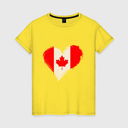 Женская футболка Сердце - Канада