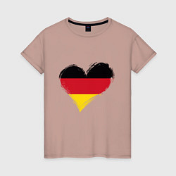 Женская футболка Сердце - Германия