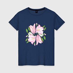 Женская футболка Розовые лилии