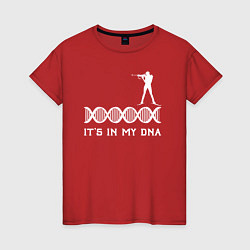 Женская футболка Биатлон в моем ДНК