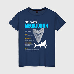 Женская футболка Забавные факты о мегалодонах