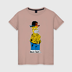 Женская футболка Гомер Симпсон - жизнь головореза - татуха