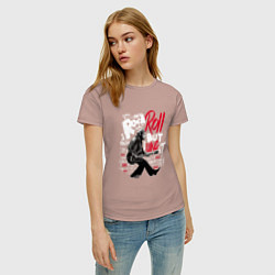 Футболка хлопковая женская Рок-н-ролл Rock n Roll, цвет: пыльно-розовый — фото 2
