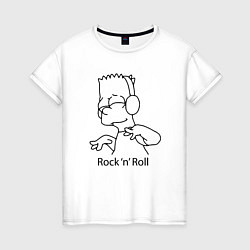 Женская футболка Bart Simpson - Rock n Roll