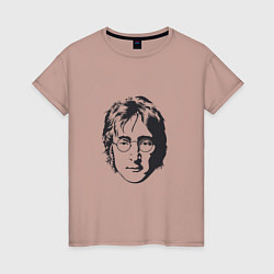Женская футболка Битлз - Джон Леннон