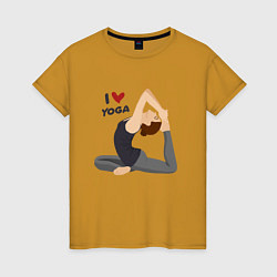 Женская футболка Я люблю йогу