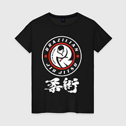 Женская футболка Brazilian splashes Jiu jitsu fighter logo