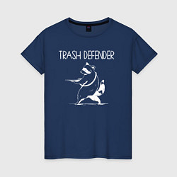 Женская футболка Енот защитник мусора