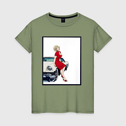 Женская футболка Автоледи рисунок