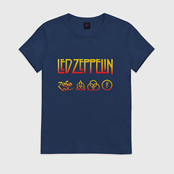 Женская футболка Led Zeppelin - logotype