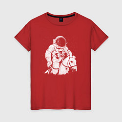 Женская футболка Космонавт на коне