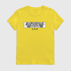 Женская футболка Сатору Годжо Взгляд