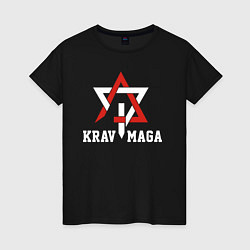 Женская футболка Krav-maga national wrestling emblem