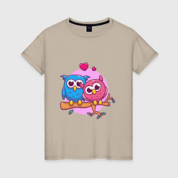 Женская футболка Влюблённые Совы