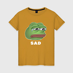 Женская футболка Sad Pepe art