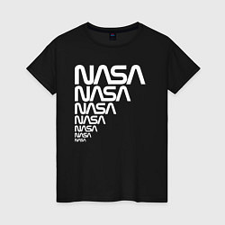 Женская футболка Nasa надписи
