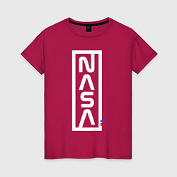 Женская футболка Наса - logo