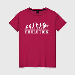 Женская футболка Мото-эволюция