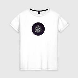 Женская футболка Иллюминаты - пирамида, глаз, змея