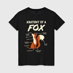 Женская футболка Анатомия лисы