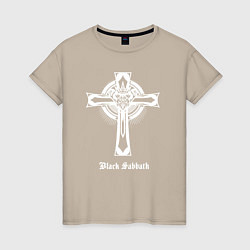 Женская футболка Black sabbath крест