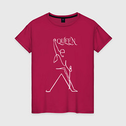 Женская футболка Queen- Фредди и микрофон