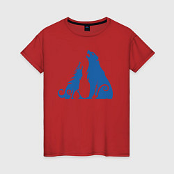 Женская футболка Атрей волк и Кратос медведь GoW Ragnarok