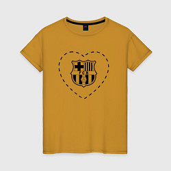 Женская футболка Лого Barcelona в сердечке