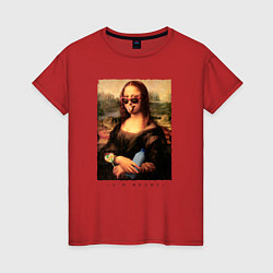 Футболка хлопковая женская Мона Лиза modern style, цвет: красный