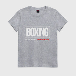 Женская футболка Boxing good night