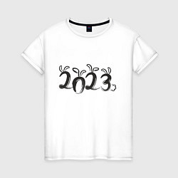 Женская футболка Кролик 2023