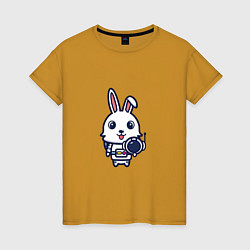 Женская футболка Кролик - Космонавт