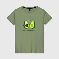 Женская футболка Влюбленные авокадо Милые авокадики
