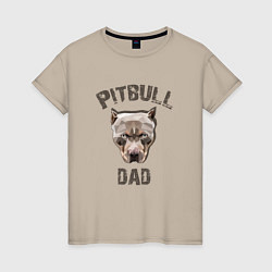 Женская футболка Pitbull dad