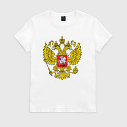 Женская футболка Герб России - прозрачный фон