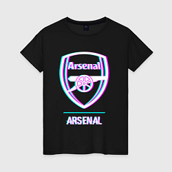 Женская футболка Arsenal FC в стиле glitch