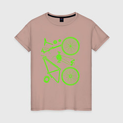Женская футболка Детали велосипеда